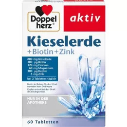 DOPPELHERZ Silica+biotin+zinc tablets, 60 pcs