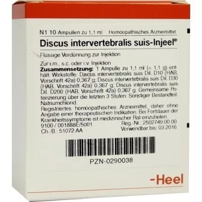DISCUS INTERVERTEBRALIS suis Injeel ampoules, 10 pcs DISCUS INTERVERTEBRALIS suis Injeel ampoules, 10 pcs