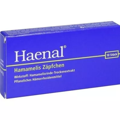 HAENAL Hamamelis suppositories, 10 pcs HAENAL Hamamelis suppositories, 10 pcs