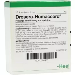 DROSERA HOMACCORD Ampoules, 10 pcs