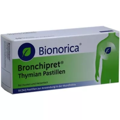 BRONCHIPRET Thyme pastilles, 50 pcs BRONCHIPRET Thyme pastilles, 50 pcs