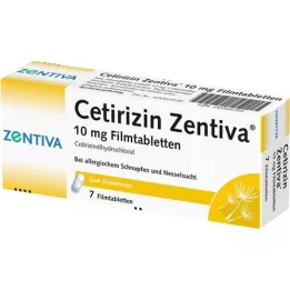 CETIRIZIN Zentiva 10 mg film-coated tablets, 7 pcs