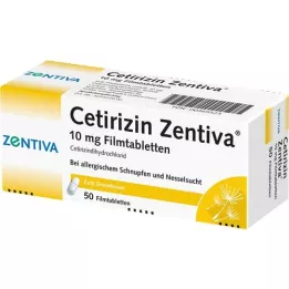 CETIRIZIN Zentiva 10 mg film-coated tablets, 50 pcs