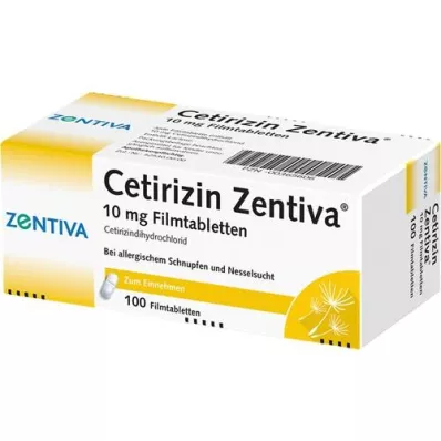 CETIRIZIN Zentiva 10 mg film-coated tablets, 100 pcs