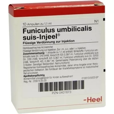 FUNICULUS UMBILICALIS suis Injeel ampoules, 10 pcs FUNICULUS UMBILICALIS suis Injeel ampoules, 10 pcs