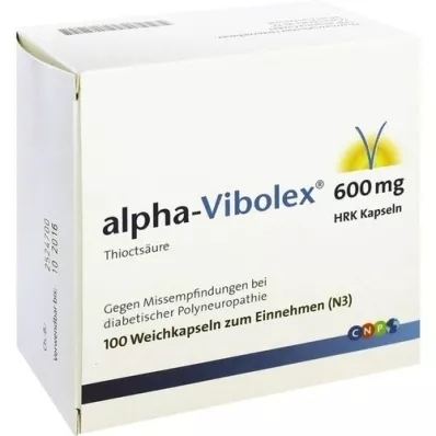 ALPHA VIBOLEX 600 mg HRK soft capsules, 100 pcs