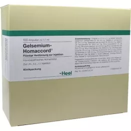 GELSEMIUM HOMACCORD Ampoules, 100 pcs