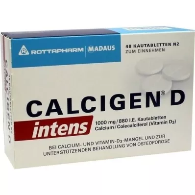 CALCIGEN D intens 1000 mg/880 IU chewable tablets, 48 pcs