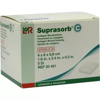 SUPRASORB C Collagen wound dressing 0.8x4x6 cm, 5 pcs