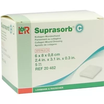 SUPRASORB C Collagen wound dressing 0.8x6x8 cm, 5 pcs