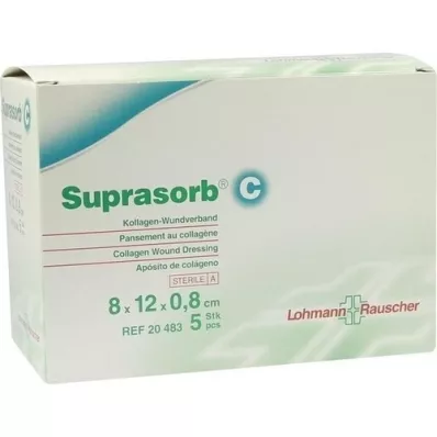 SUPRASORB C Collagen wound dressing 0.8x8x12 cm, 5 pcs SUPRASORB C Collagen wound dressing 0.8x8x12 cm, 5 pcs