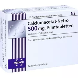 CALCIUMACETAT NEFRO 500 mg film-coated tablets, 100 pcs