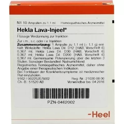 HEKLA LAVA Injeel ampoules, 10 pcs