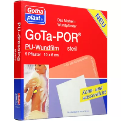 GOTA-POR PU Wound film 10x6 cm sterile plaster, 5 pieces GOTA-POR PU Wound film 10x6 cm sterile plaster, 5 pieces