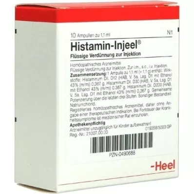 HISTAMIN Injeel ampoules, 10 pcs HISTAMIN Injeel ampoules, 10 pcs