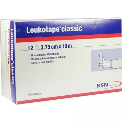 LEUKOTAPE Classic 3.75 cmx10 m white, 12 pcs