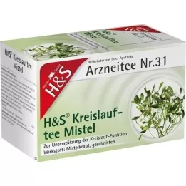 H&amp;S Circulation Tea Mistletoe Filter Bag, 20X2.0 g