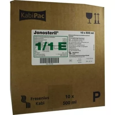 JONOSTERIL Plastic infusion solution, 10X500 ml JONOSTERIL Plastic infusion solution, 10X500 ml