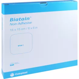 BIATAIN Foam dressing 15x15 cm non-adhesive, 5 pieces
