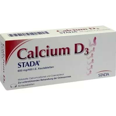 CALCIUM D3 STADA 600 mg/400 IU chewable tablets, 50 pcs
