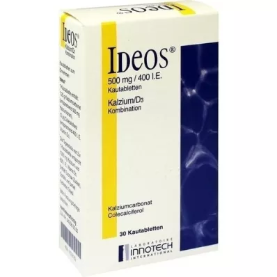 IDEOS 500 mg/400 IU chewable tablets, 30 pcs