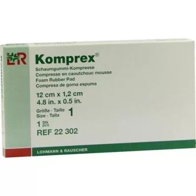 KOMPREX Foam rubber compr. size 1 kidney fit, 1 piece