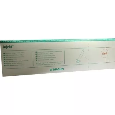 INJEKT Solo syringe 5 ml LL centric PVC-free, 100X5 ml