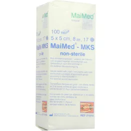 SCHLITZKOMPRESSEN 5x5 cm non-sterile 8-fold, 100 pcs