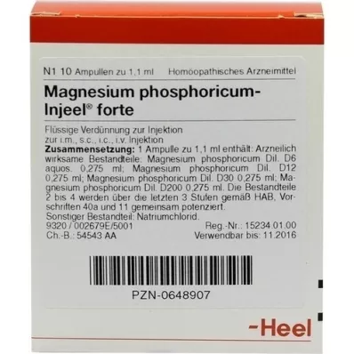 MAGNESIUM PHOSPHORICUM INJEEL forte ampoules, 10 pcs