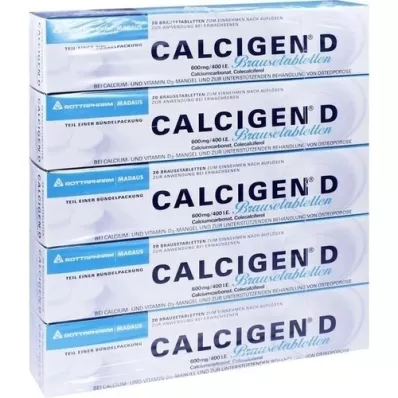 CALCIGEN D 600 mg/400 IU effervescent tablets, 100 pcs CALCIGEN D 600 mg/400 IU effervescent tablets, 100 pcs