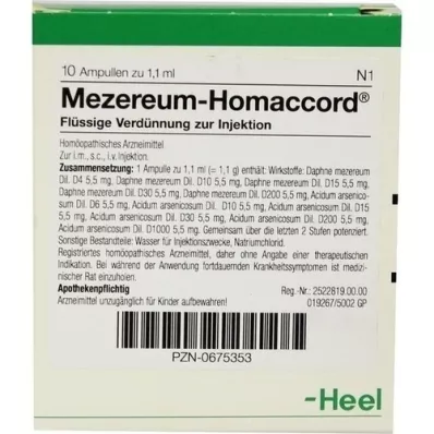 MEZEREUM HOMACCORD Ampoules, 10 pcs MEZEREUM HOMACCORD Ampoules, 10 pcs