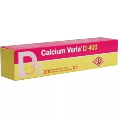 CALCIUM VERLA D 400 effervescent tablets, 20 pcs