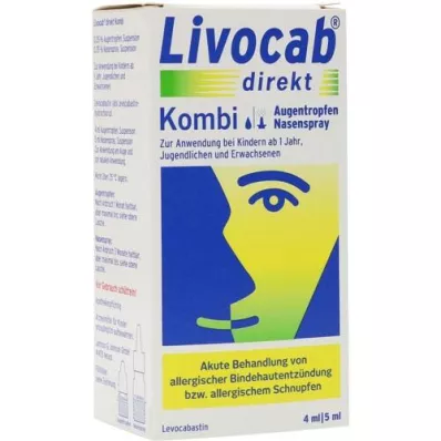 LIVOCAB direct combination 4 ml eye drops + 5 ml nasal spray, 1 p LIVOCAB direct combination 4 ml eye drops + 5 ml nasal spray, 1 p