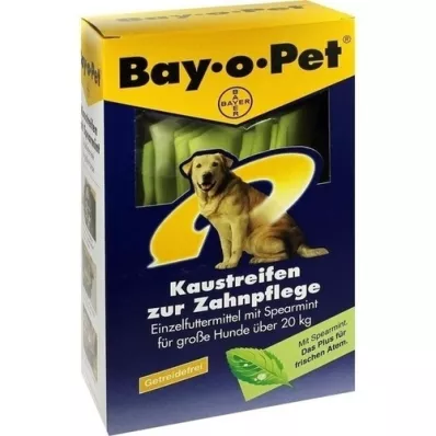 BAY O PET Toothpaste chewing strips spearmint for large dogs, 140 g