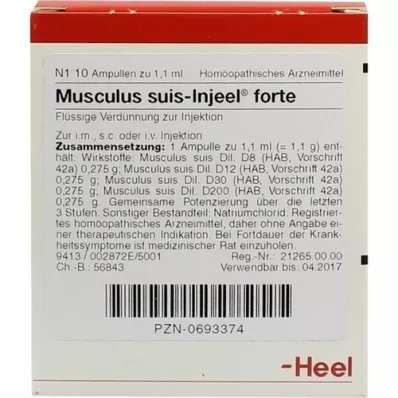 MUSCULUS SUIS Injeel forte ampoules, 10 pcs MUSCULUS SUIS Injeel forte ampoules, 10 pcs