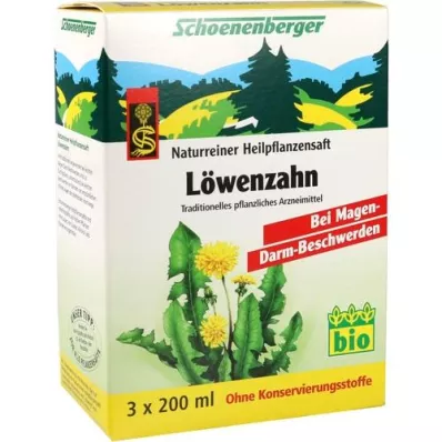LÖWENZAHN SAFT Schoenenberger medicinal plant juices, 3X200 ml LÖWENZAHN SAFT Schoenenberger medicinal plant juices, 3X200 ml