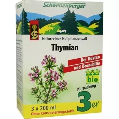 THYMIAN SAFT Schoenenberger medicinal plant juices, 3X200 ml THYMIAN SAFT Schoenenberger medicinal plant juices, 3X200 ml