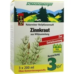 ZINNKRAUT SAFT Schoenenberger medicinal plant juices, 3X200 ml