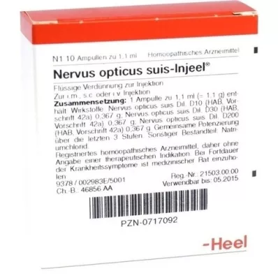 NERVUS OPTICUS suis Injeel ampoules, 10 pcs