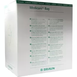 MEDICARE Bed bag sterile 2 l with 90cm hose drain, 10 pcs