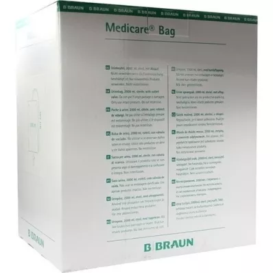 MEDICARE Bed bag sterile 2 l with 90cm hose drain, 10 pcs
