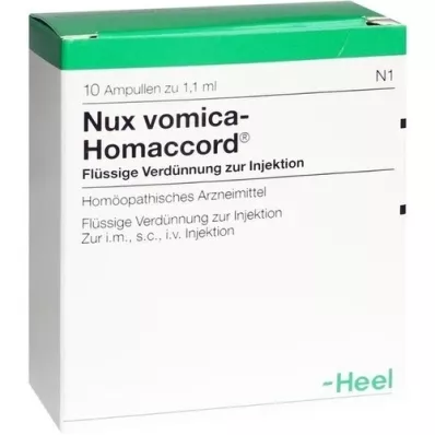 NUX VOMICA HOMACCORD Ampoules, 10 pcs NUX VOMICA HOMACCORD Ampoules, 10 pcs