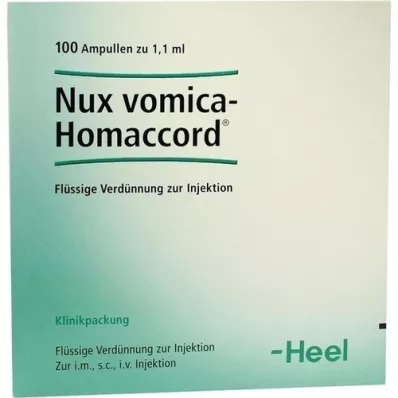 NUX VOMICA HOMACCORD Ampoules, 100 pcs NUX VOMICA HOMACCORD Ampoules, 100 pcs