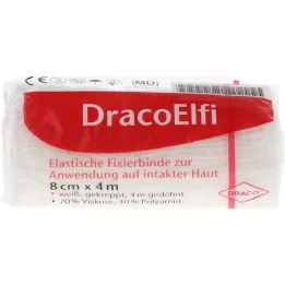DRACOELFI elastic fixing bandage 8 cmx4 m krep.cello, 1 piece
