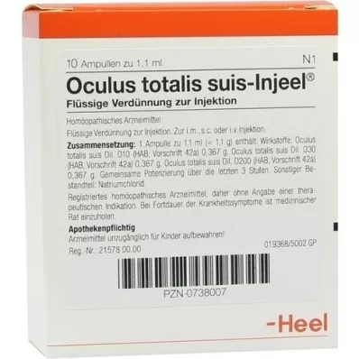 OCULUS totalis suis Injeel ampoules, 10 pcs OCULUS totalis suis Injeel ampoules, 10 pcs