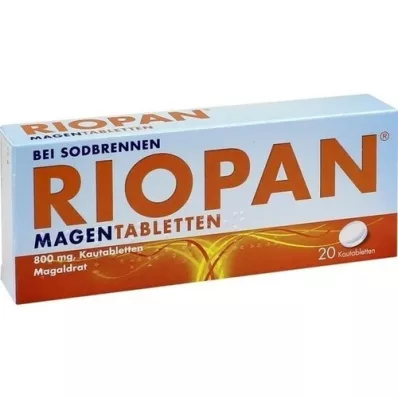 RIOPAN Stomach tablets chewable tablets, 20 pcs RIOPAN Stomach tablets chewable tablets, 20 pcs