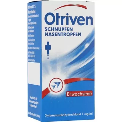 OTRIVEN 0.1% nasal drops for adults and school dr., 10 ml