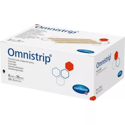OMNISTRIP Wound suture strips 6x76 mm, 150 pieces OMNISTRIP Wound suture strips 6x76 mm, 150 pieces