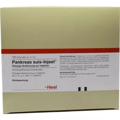 PANKREAS SUIS Injeel ampoules, 100 pcs PANKREAS SUIS Injeel ampoules, 100 pcs