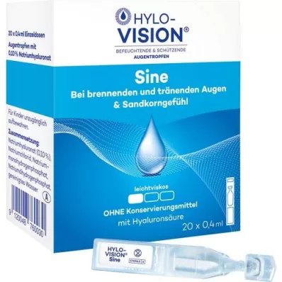HYLO-VISION sine single dose pipettes, 20X0.4 ml